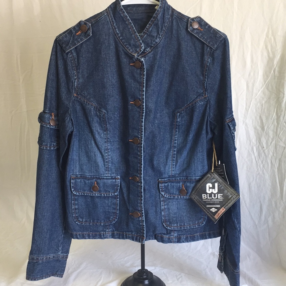 Caribbean Joe CJ Blue Jean Denim Jacket NWT